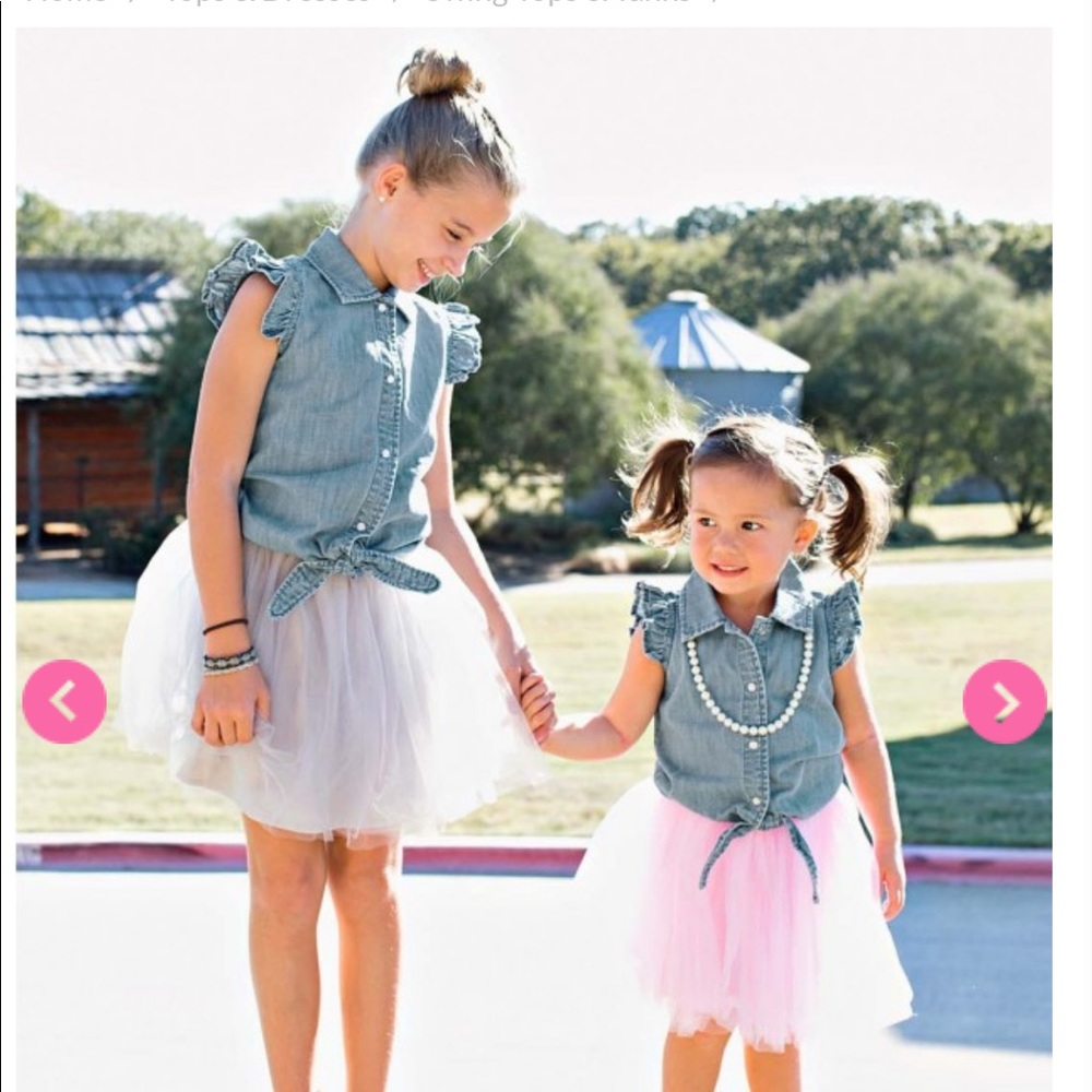 NWT Ruffle Butts Denim Top - 3T